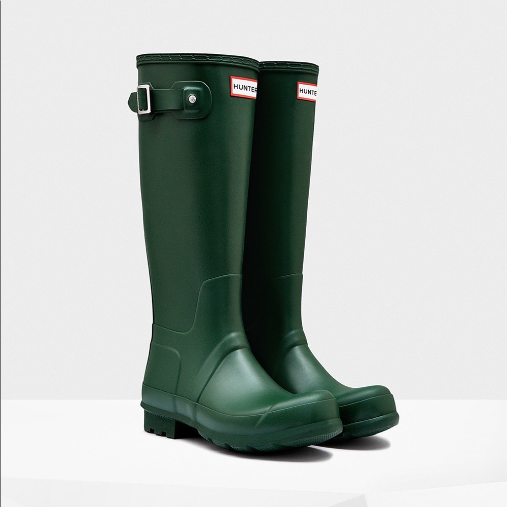 HUNTER BOOTS Original Tall Forest Green Size10